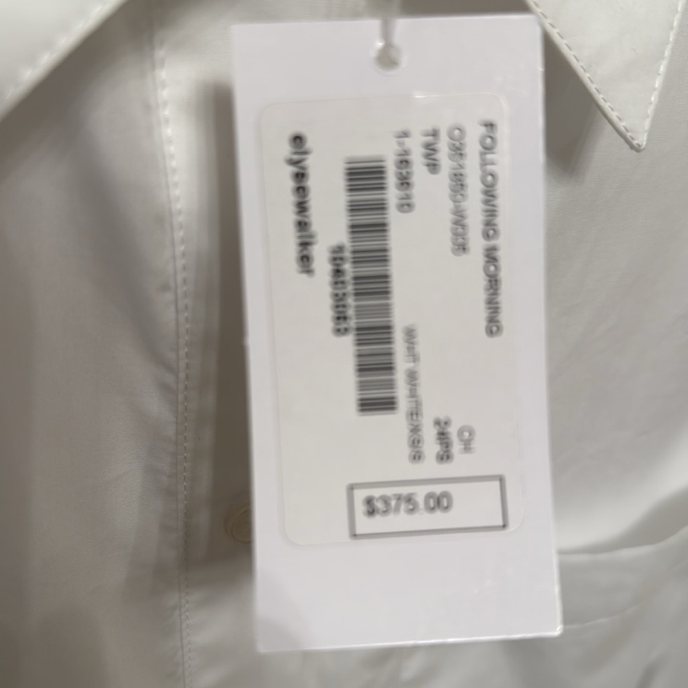 TWP- Following Morning poplin blouse w scrunched sleeves, size XS/S, NWT!! - Picture 4 of 4